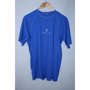 Ritz Carlton Grand Cayman Men's Large Blue Crew Neck Activewear T-Shirt